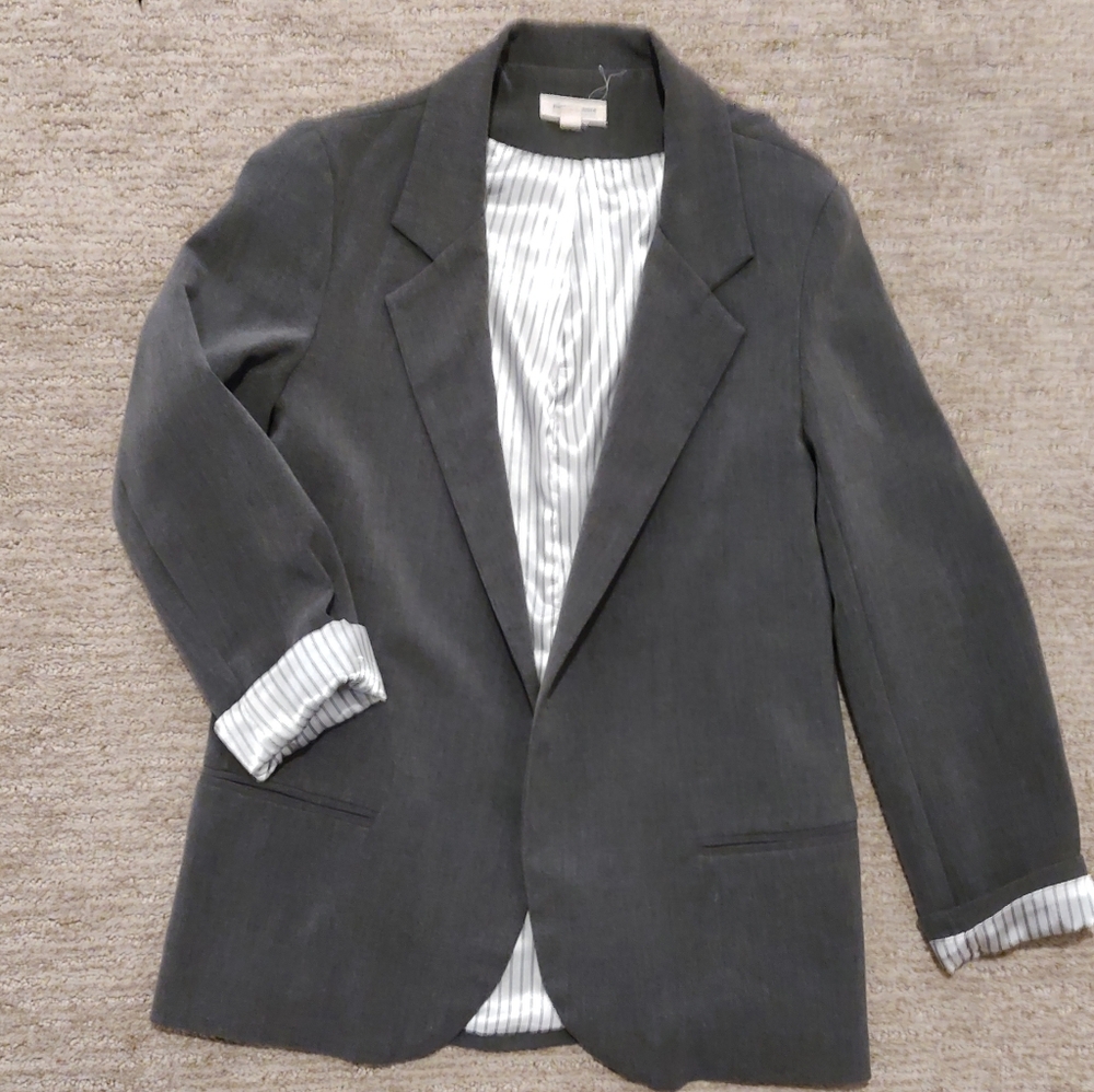 Silence + Noise Charcoal Blazer